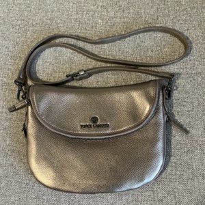 Vince Camuto Pewter Leather Crossbody